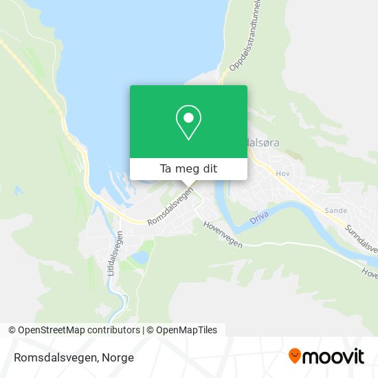 Romsdalsvegen kart