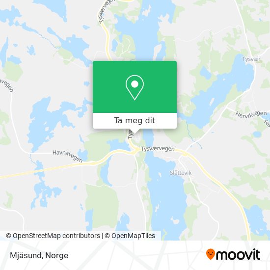 Mjåsund kart