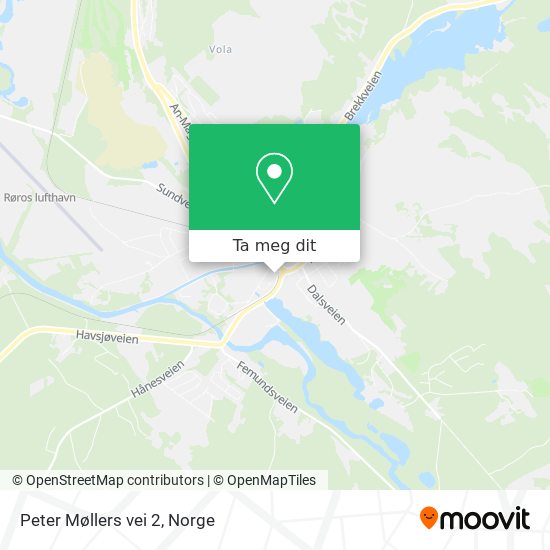 Peter Møllers vei 2 kart