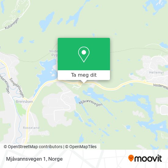 Mjåvannsvegen 1 kart