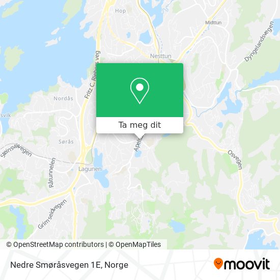 Nedre Smøråsvegen 1E kart