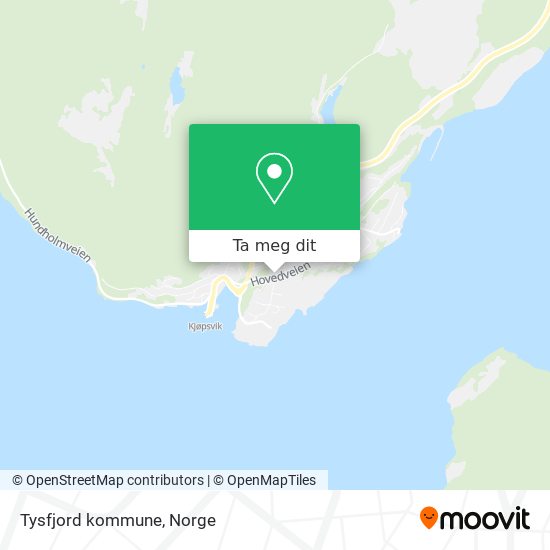 Tysfjord kommune kart