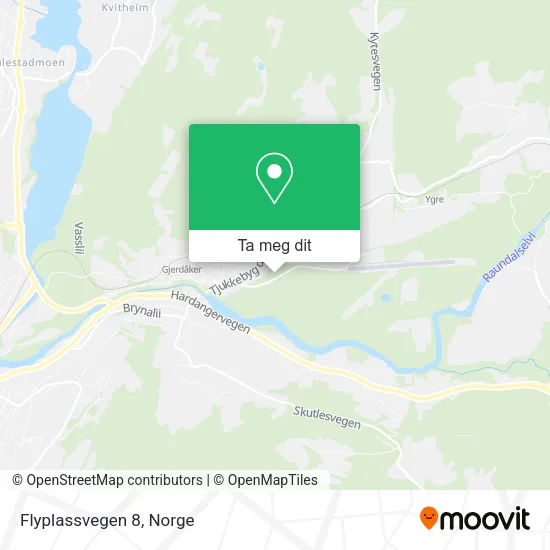 Flyplassvegen 8 kart