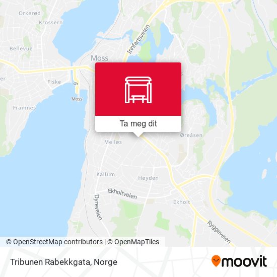 Tribunen Rabekkgata kart