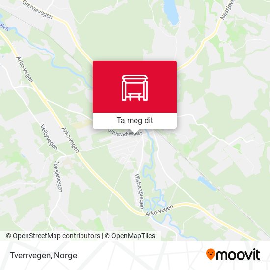 Tverrvegen kart