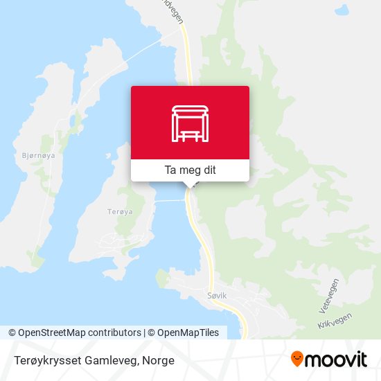 Terøykrysset Gamleveg kart