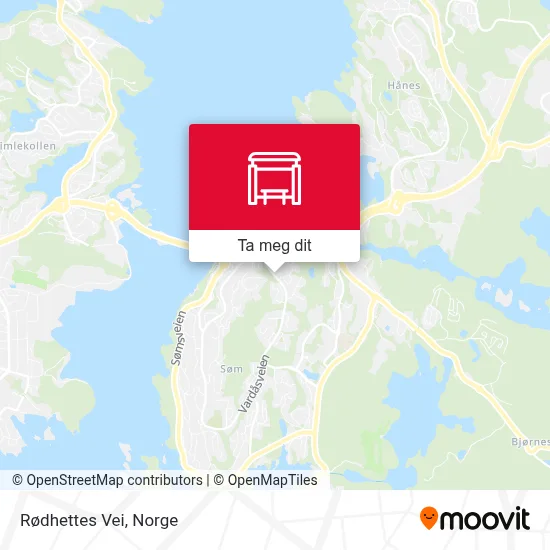 Rødhettes Vei kart