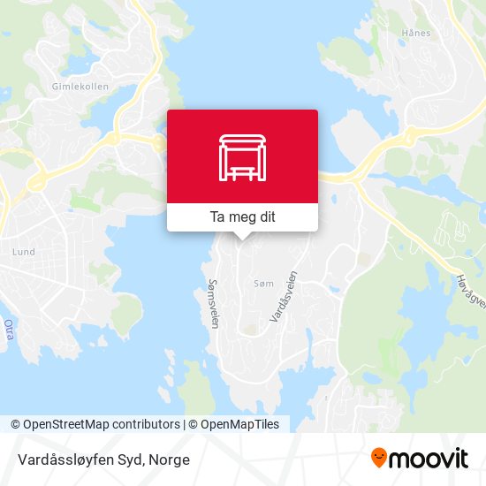 Vardåssløyfen Syd kart