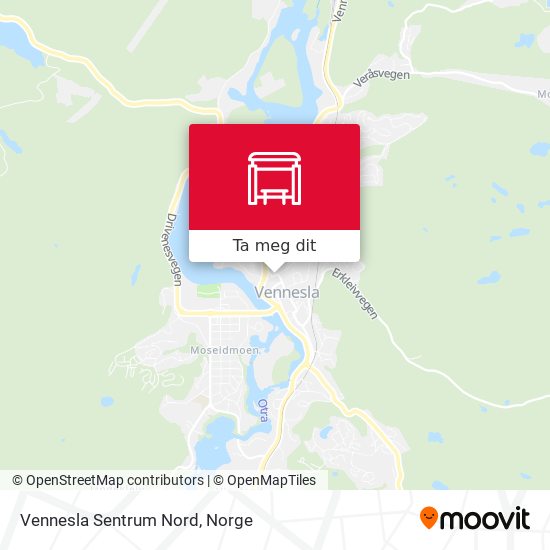 Vennesla Sentrum Nord kart