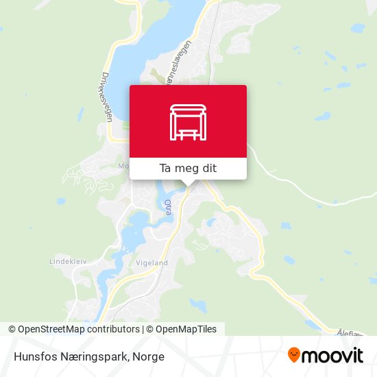 Hunsfos Næringspark kart