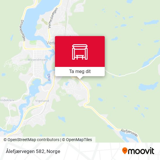 Ålefjærvegen 582 kart