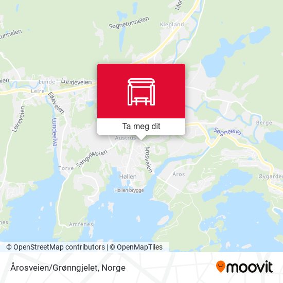 Årosveien/Grønngjelet kart