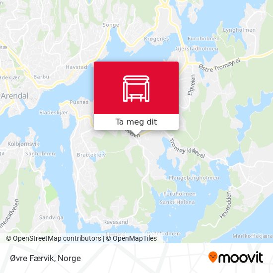 Øvre Færvik kart