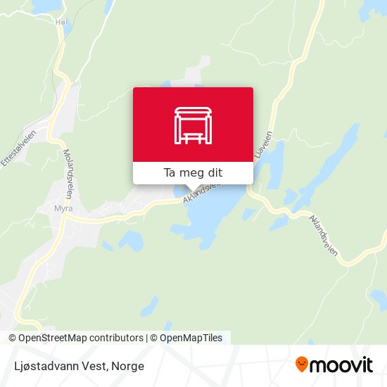 Ljøstadvann Vest kart