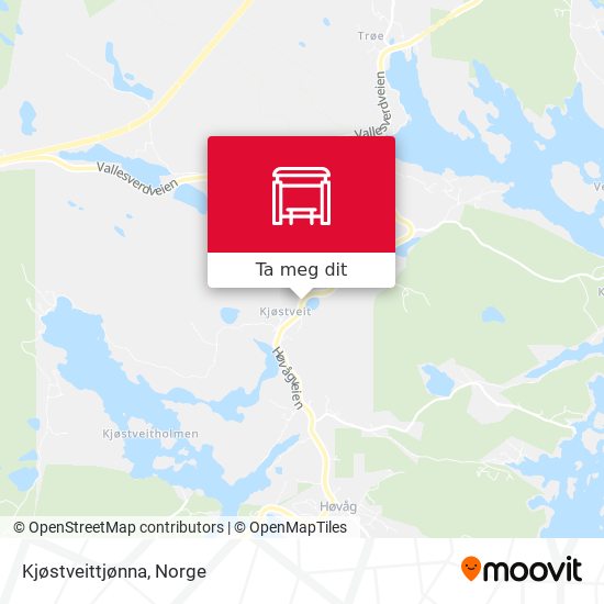 Kjøstveittjønna kart