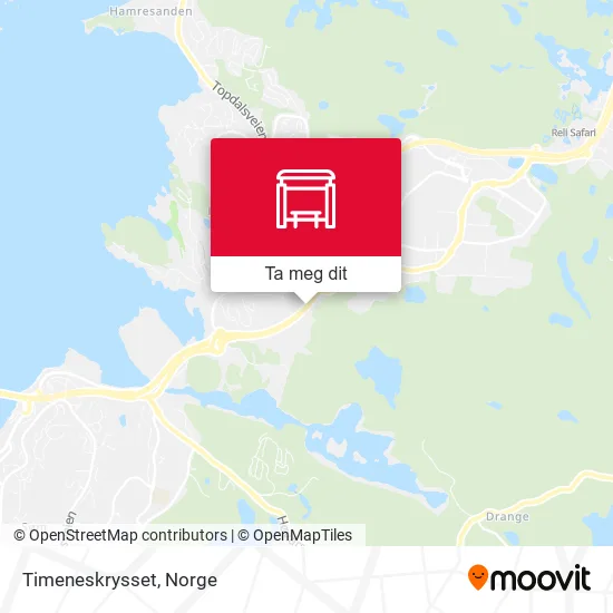 Timeneskrysset kart