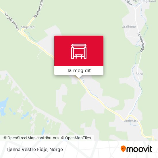 Tjønna Vestre Fidje kart