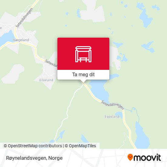 Røynelandsvegen kart