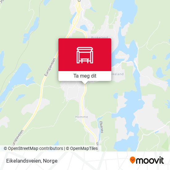 Eikelandsveien kart