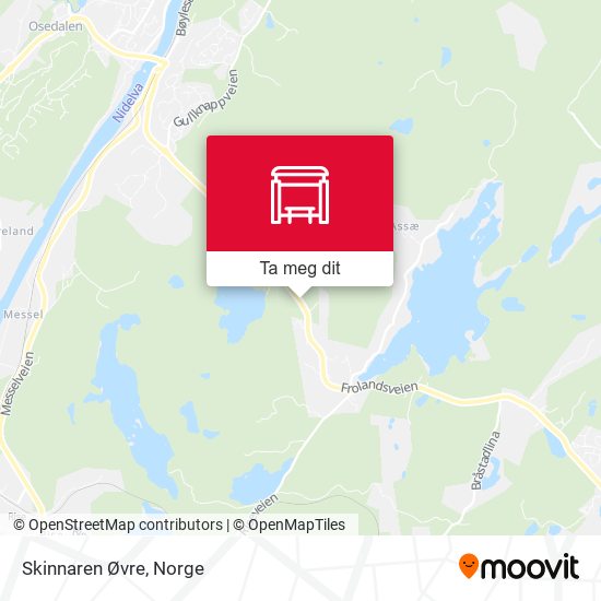 Skinnaren Øvre kart