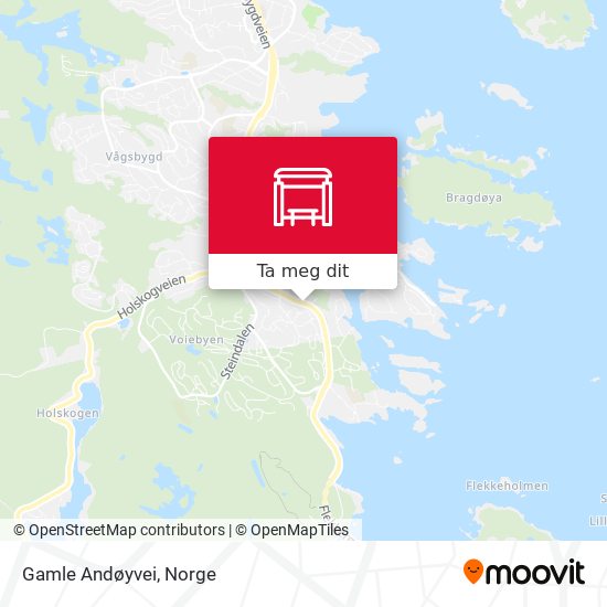 Gamle Andøyvei kart