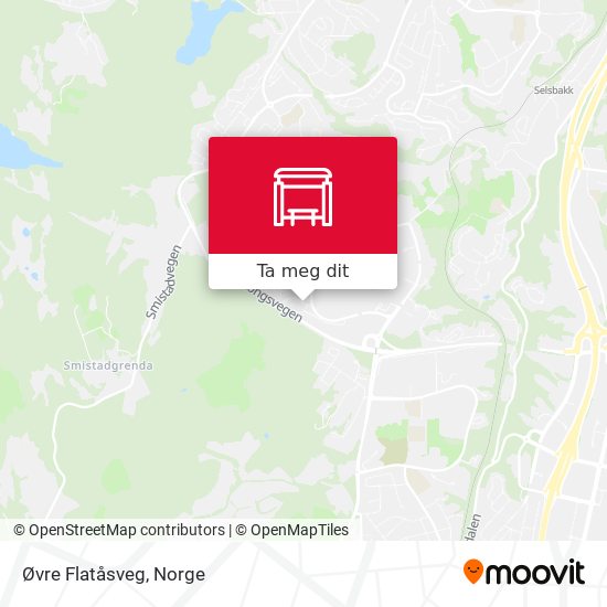 Øvre Flatåsveg kart