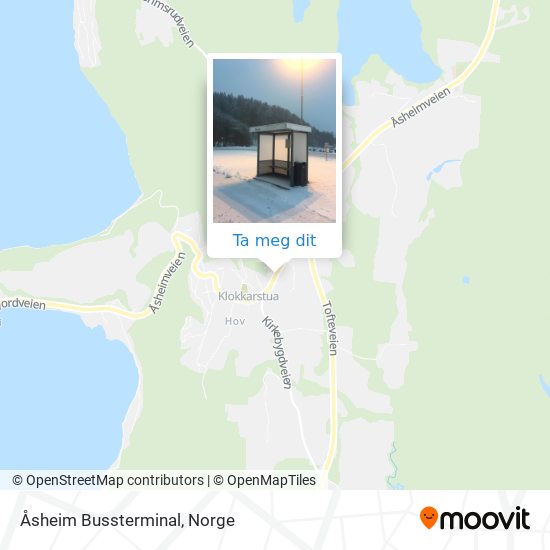 Åsheim Bussterminal kart