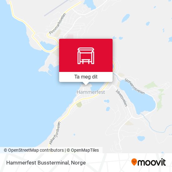 Hammerfest Bussterminal kart