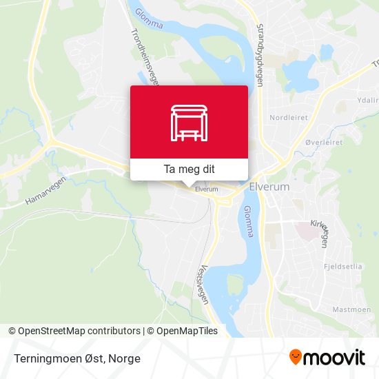 Terningmoen Øst kart
