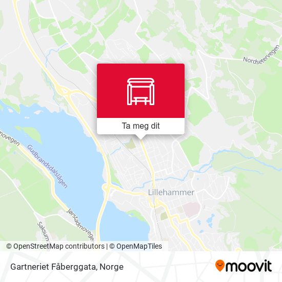 Gartneriet Fåberggata kart
