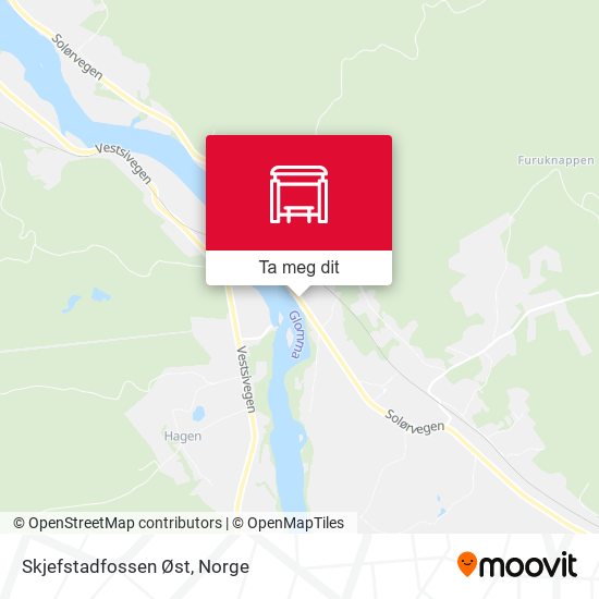 Skjefstadfossen Øst kart