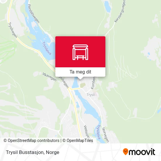 Trysil Busstasjon kart