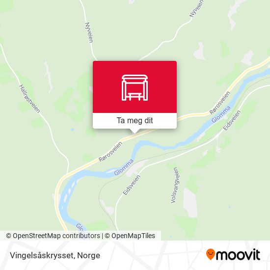 Vingelsåskrysset kart