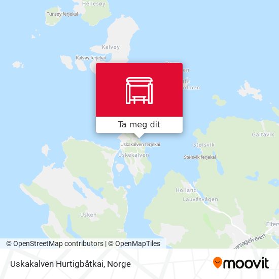 Uskakalven Hurtigbåtkai kart