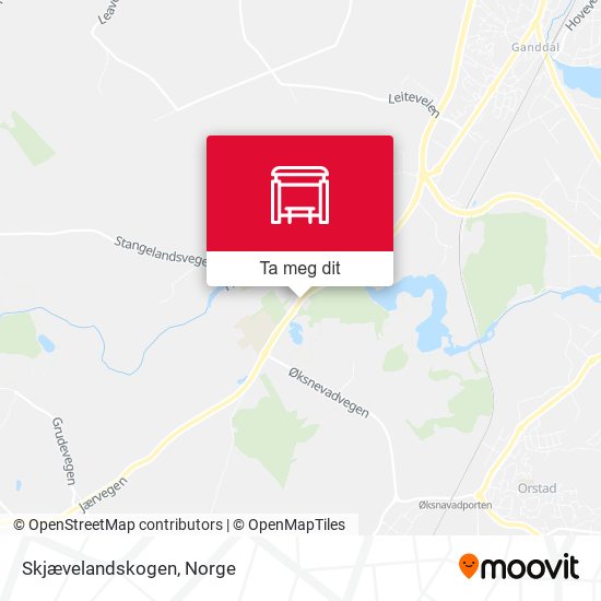 Skjævelandskogen kart