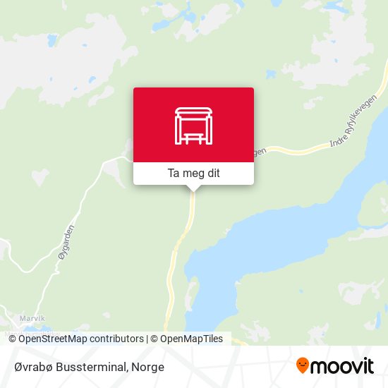 Øvrabø Bussterminal kart