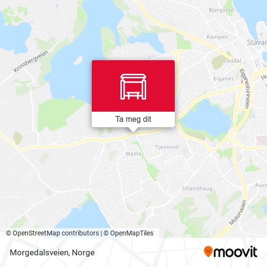 Morgedalsveien kart