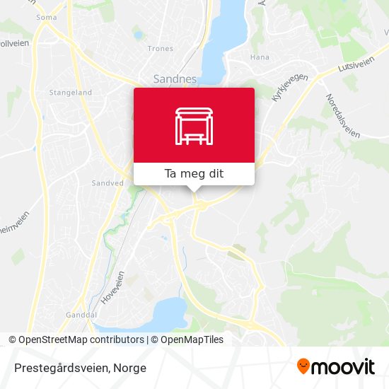 Prestegårdsveien kart