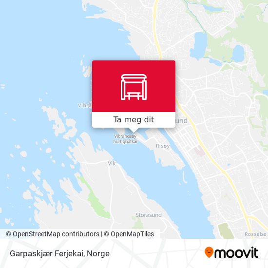 Garpaskjær Ferjekai kart