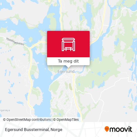 Egersund Bussterminal kart