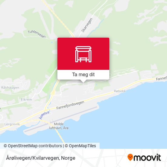 Årølivegen/Kvilarvegen kart