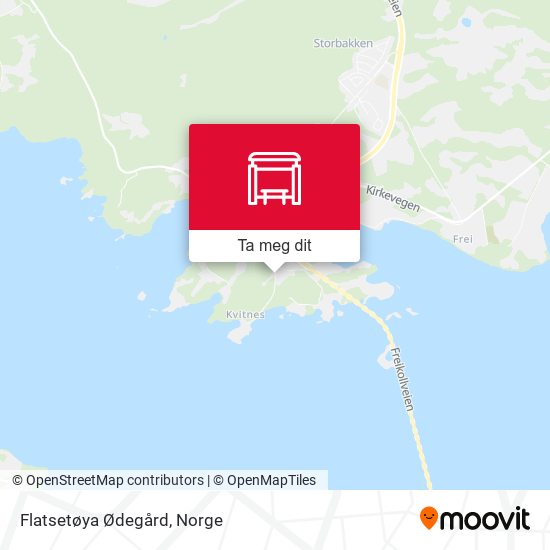 Flatsetøya Ødegård kart