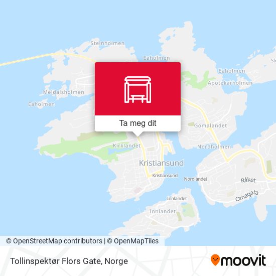 Tollinspektør Flors Gate kart