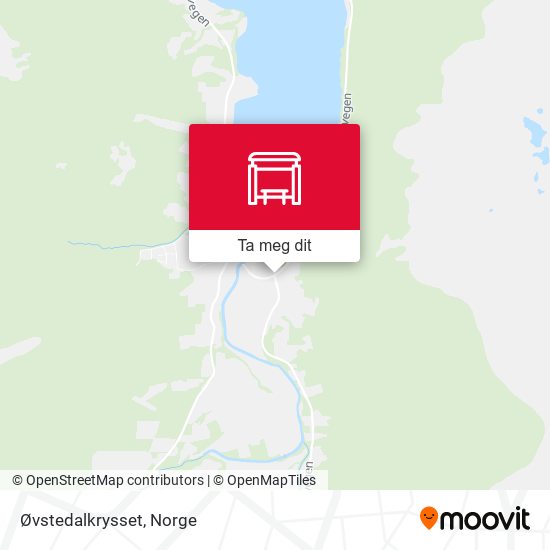 Øvstedalkrysset kart