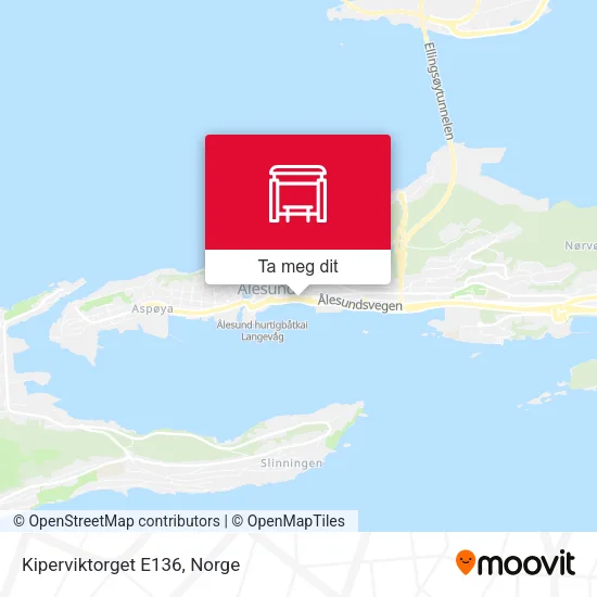 Kiperviktorget E136 kart