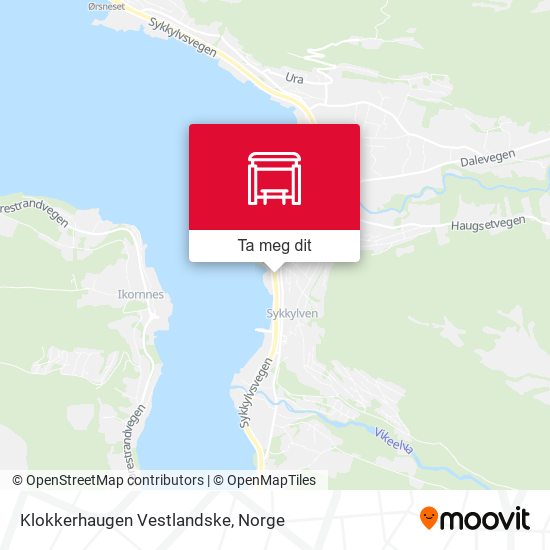 Klokkerhaugen Vestlandske kart