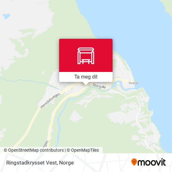Ringstadkrysset Vest kart