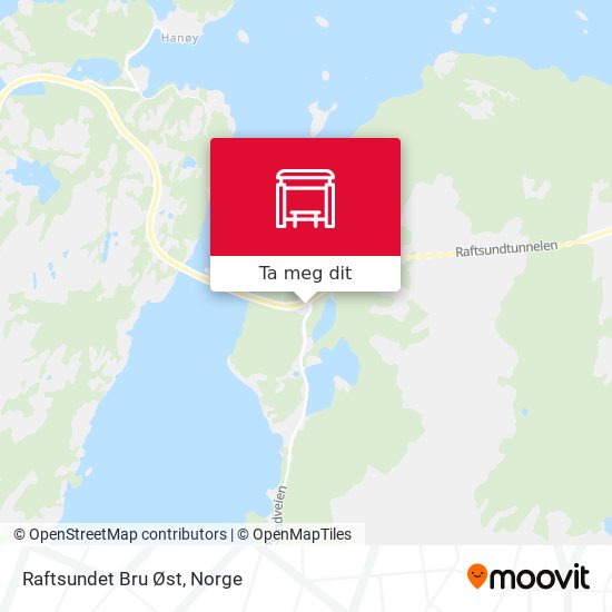 Raftsundet Bru Øst kart