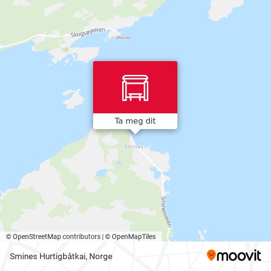 Smines Hurtigbåtkai kart