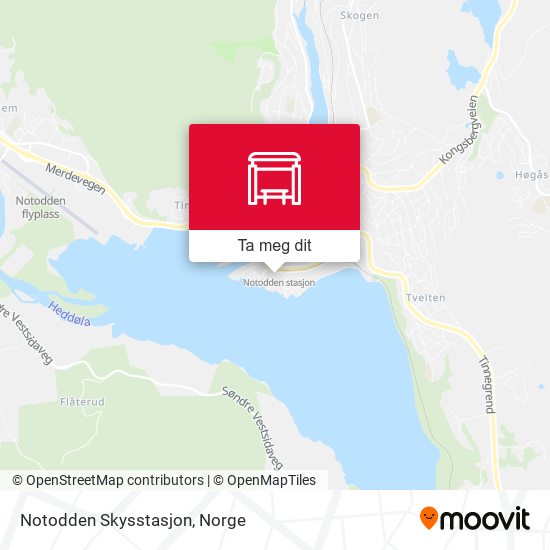 Notodden Skysstasjon kart